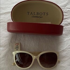 Talbots Ivory Sunglasses with Case